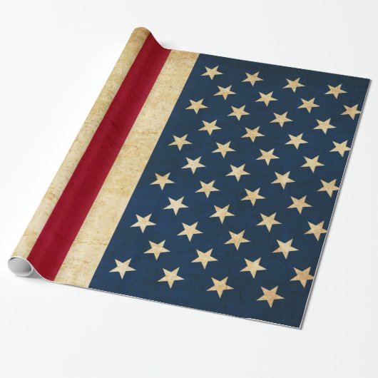  Amerikaanse vlag Cadeaupapier (Uitgerold)