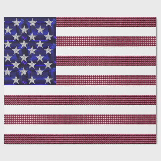 Amerikaanse vlag cadeaupapier (Vlak)