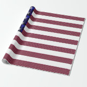 Amerikaanse vlag cadeaupapier (Uitgerold)