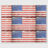 Amerikaanse vlag cadeaupapier (Vlak)
