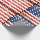 Amerikaanse vlag cadeaupapier (Hoek)