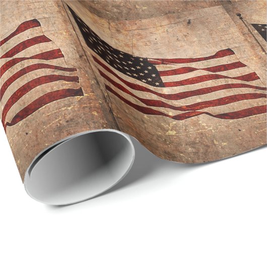 Amerikaanse  vlag cadeaupapier (Rol Hoek)