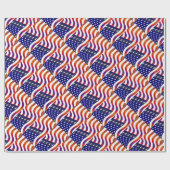 Amerikaanse vlag cadeaupapier (Vlak)