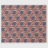 Amerikaanse vlag cadeaupapier (Vlak)