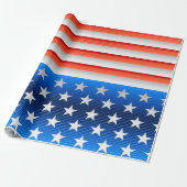 Amerikaanse vlag cadeaupapier (Uitgerold)