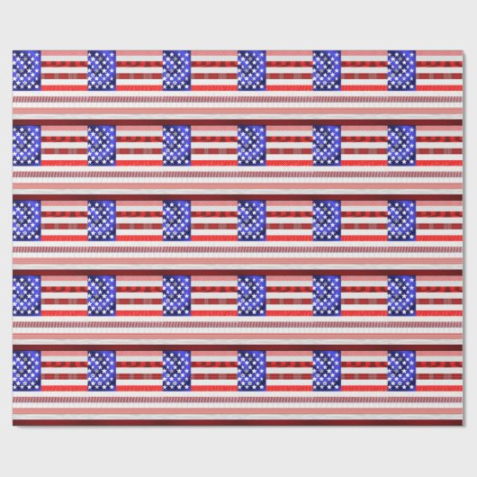 Amerikaanse vlag cadeaupapier (Vlak)