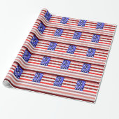 Amerikaanse vlag cadeaupapier (Uitgerold)