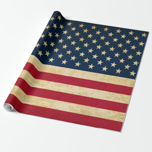  Amerikaanse vlag Cadeaupapier (Uitgerold)