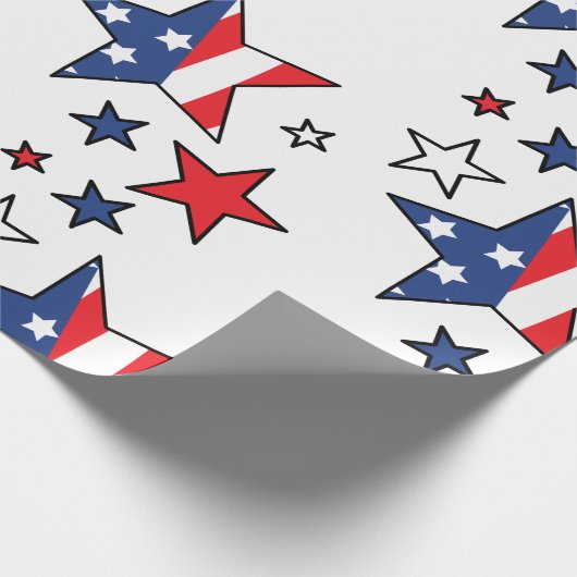 Amerikaanse vlag cadeaupapier (Hoek)