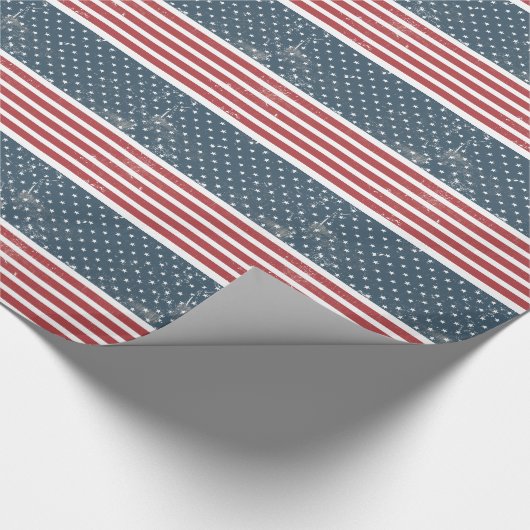 Amerikaanse vlag cadeaupapier (Hoek)