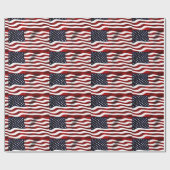 Amerikaanse vlag cadeaupapier (Vlak)