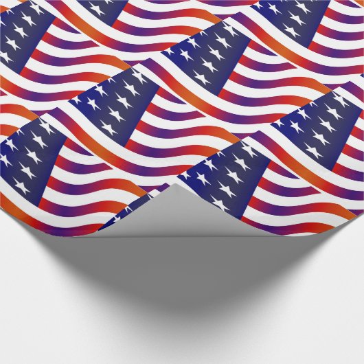 Amerikaanse vlag cadeaupapier (Hoek)