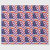 Amerikaanse vlag cadeaupapier (Vlak)