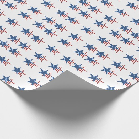 Amerikaanse vlag cadeaupapier (Hoek)