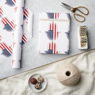 Amerikaanse vlag cadeaupapier