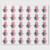 Amerikaanse vlag cadeaupapier (Vlak)