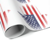 Amerikaanse vlag cadeaupapier (Rol Hoek)