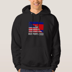 Amerikaanse vlag Cambodja vlag beste papaver famil Hoodie