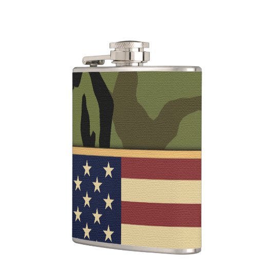 Amerikaanse vlag Camo Heupfles (Links)