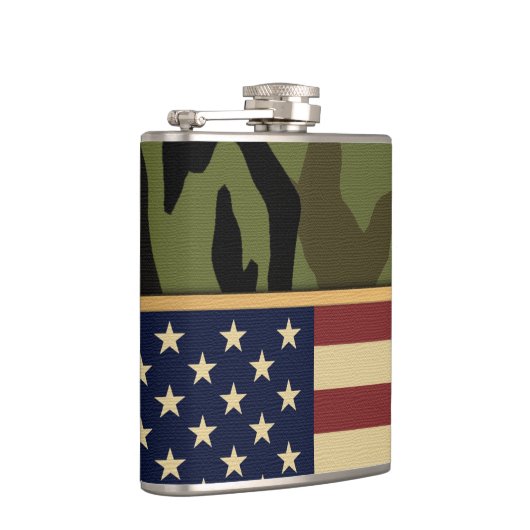 Amerikaanse vlag Camo Heupfles (Rechts)