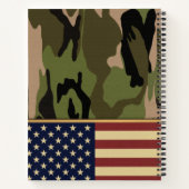 Amerikaanse vlag Camo Notitieboek (Achterkant)