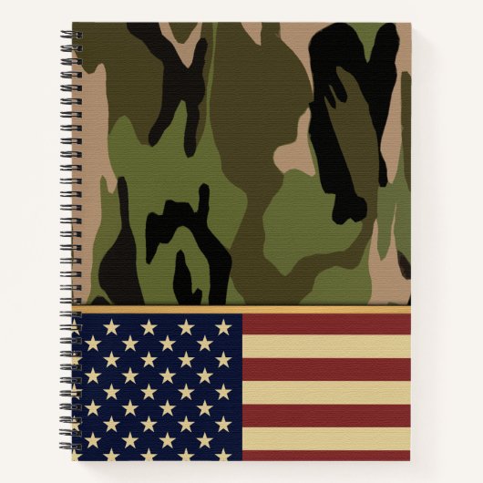 Amerikaanse vlag Camo Notitieboek (Voorkant)