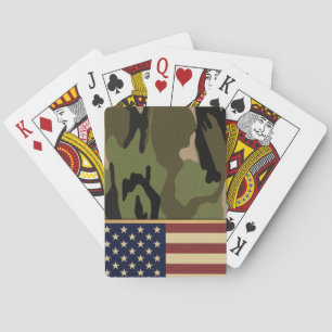 Amerikaanse vlag Camo Pokerkaarten