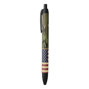 Amerikaanse vlag Camo Zwarte Inkt Pen