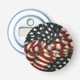 Amerikaanse vlag-Camouflage door Shirley Taylor Button Flesopener