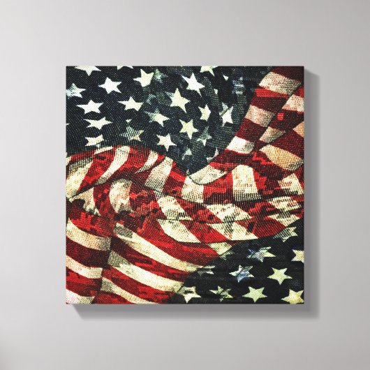 Amerikaanse vlag-Camouflage door Shirley Taylor Canvas Afdruk (Voorkant)