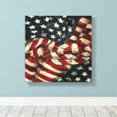 Amerikaanse vlag-Camouflage door Shirley Taylor Canvas Afdruk (Insitu (Houten vloer))