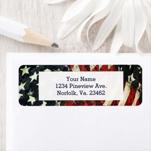 Amerikaanse vlag-Camouflage door Shirley Taylor Etiket (Insitu)