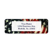 Amerikaanse vlag-Camouflage door Shirley Taylor Etiket (Voorkant)