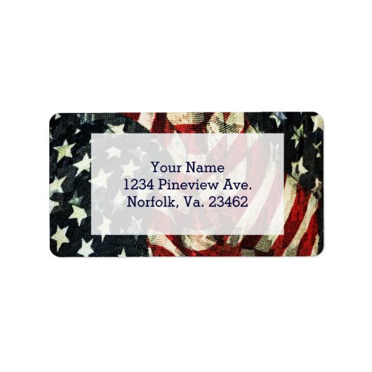 Amerikaanse vlag-Camouflage door Shirley Taylor Etiket (Voorkant)