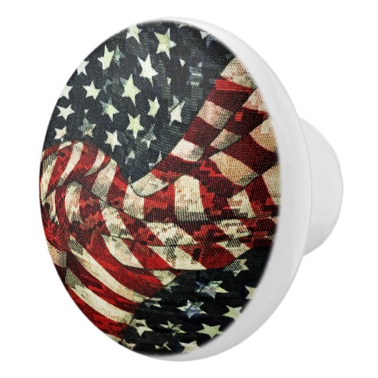 Amerikaanse vlag-Camouflage door Shirley Taylor Keramische Knop (Rechts)