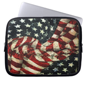 Amerikaanse vlag-Camouflage door Shirley Taylor Laptop Sleeve