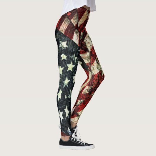 Amerikaanse vlag-Camouflage door Shirley Taylor Leggings (Rechts)