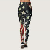 Amerikaanse vlag-Camouflage door Shirley Taylor Leggings (Achterkant)