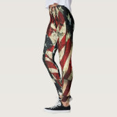 Amerikaanse vlag-Camouflage door Shirley Taylor Leggings (Links)