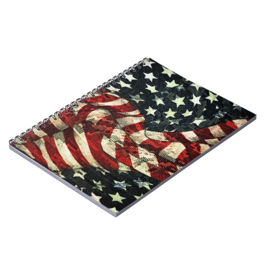 Amerikaanse vlag-Camouflage door Shirley Taylor Notitieboek (Linkerzijde)