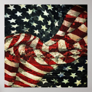 Amerikaanse vlag-Camouflage door Shirley Taylor Poster