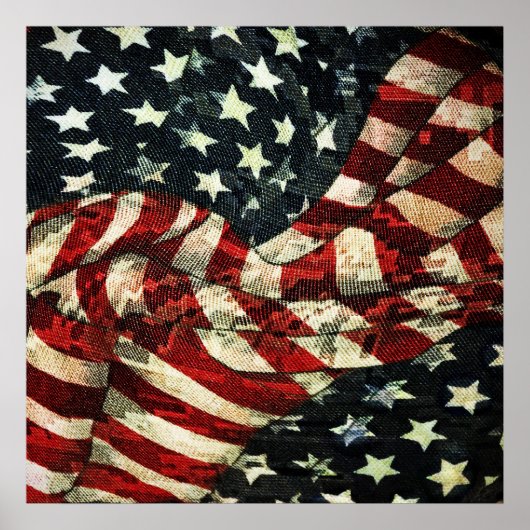 Amerikaanse vlag-Camouflage door Shirley Taylor Poster (Voorkant)