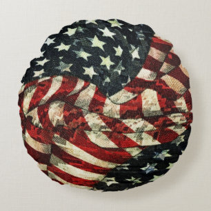 Amerikaanse vlag-Camouflage door Shirley Taylor Rond Kussen