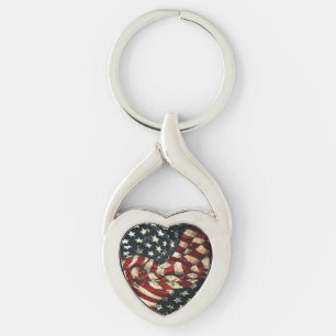 Amerikaanse vlag-Camouflage door Shirley Taylor Sleutelhanger