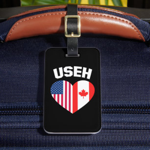 Amerikaanse vlag Canada Funny American Canadian Bagagelabel