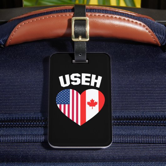 Amerikaanse vlag Canada Funny American Canadian Bagagelabel (Voorkant Insitu 2)