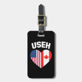 Amerikaanse vlag Canada Funny American Canadian Bagagelabel (Voorkant verticaal)