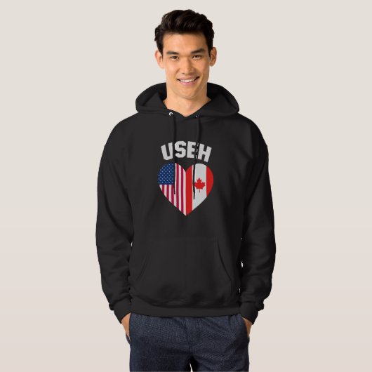 Amerikaanse vlag Canada Funny American Canadian Hoodie (Voorkant volledig)