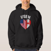 Amerikaanse vlag Canada Funny American Canadian Hoodie (Voorkant)