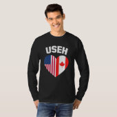 Amerikaanse vlag Canada Funny American Canadian T-shirt (Voorkant volledig)